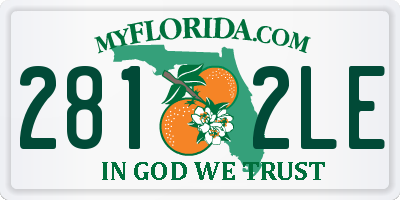 FL license plate 2812LE