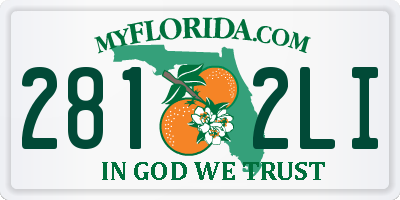 FL license plate 2812LI