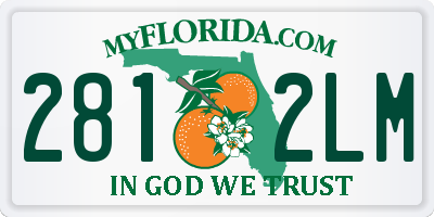 FL license plate 2812LM