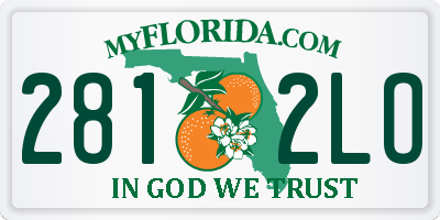 FL license plate 2812LO