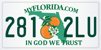 FL license plate 2812LU