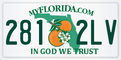 FL license plate 2812LV
