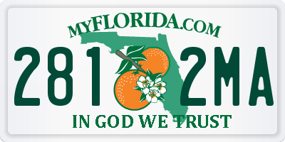 FL license plate 2812MA