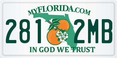 FL license plate 2812MB