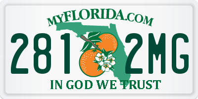 FL license plate 2812MG