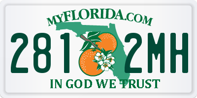 FL license plate 2812MH