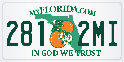 FL license plate 2812MI
