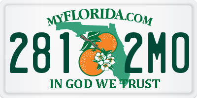 FL license plate 2812MO