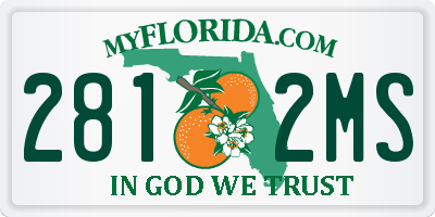 FL license plate 2812MS