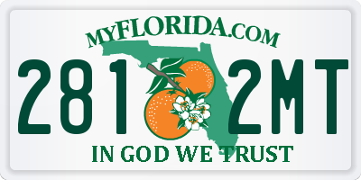 FL license plate 2812MT