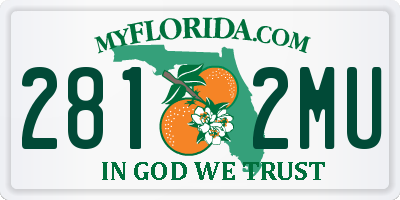 FL license plate 2812MU