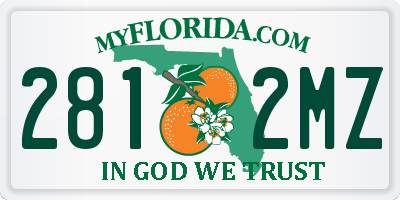 FL license plate 2812MZ