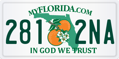 FL license plate 2812NA