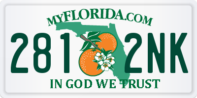 FL license plate 2812NK