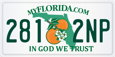 FL license plate 2812NP