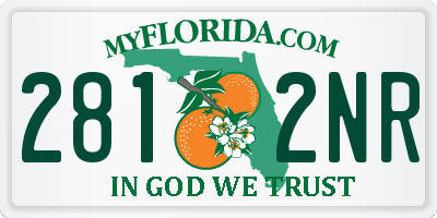 FL license plate 2812NR