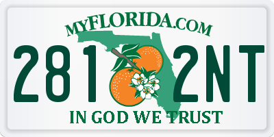 FL license plate 2812NT
