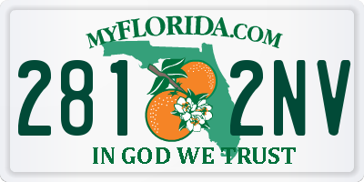 FL license plate 2812NV