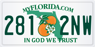 FL license plate 2812NW