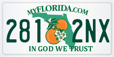 FL license plate 2812NX
