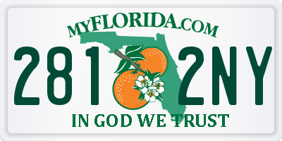 FL license plate 2812NY
