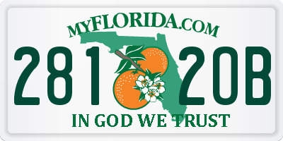 FL license plate 2812OB