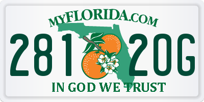 FL license plate 2812OG