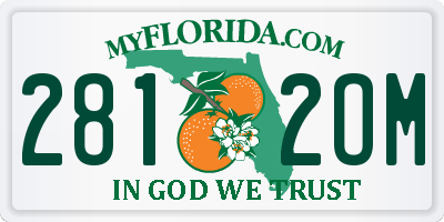 FL license plate 2812OM