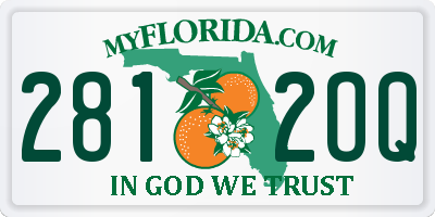 FL license plate 2812OQ