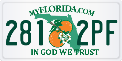 FL license plate 2812PF