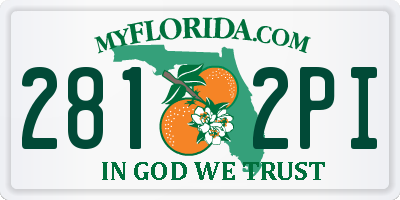 FL license plate 2812PI