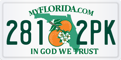 FL license plate 2812PK