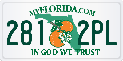FL license plate 2812PL