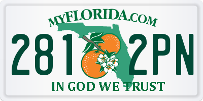 FL license plate 2812PN