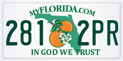 FL license plate 2812PR
