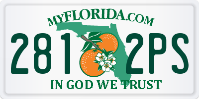 FL license plate 2812PS