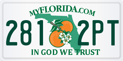 FL license plate 2812PT
