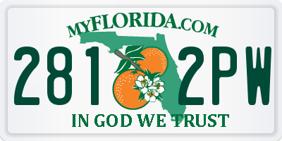FL license plate 2812PW