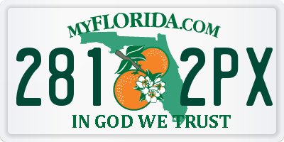 FL license plate 2812PX