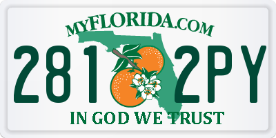 FL license plate 2812PY