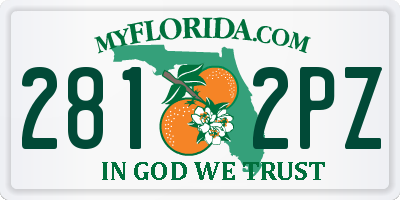 FL license plate 2812PZ