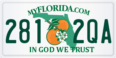 FL license plate 2812QA