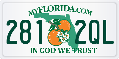 FL license plate 2812QL