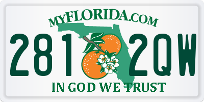 FL license plate 2812QW