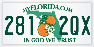 FL license plate 2812QX