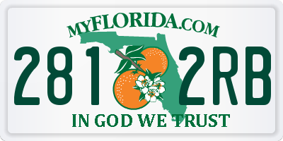FL license plate 2812RB