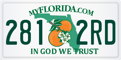 FL license plate 2812RD