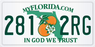 FL license plate 2812RG