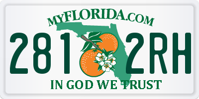FL license plate 2812RH