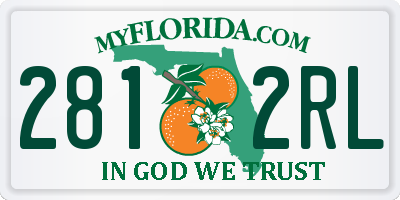 FL license plate 2812RL